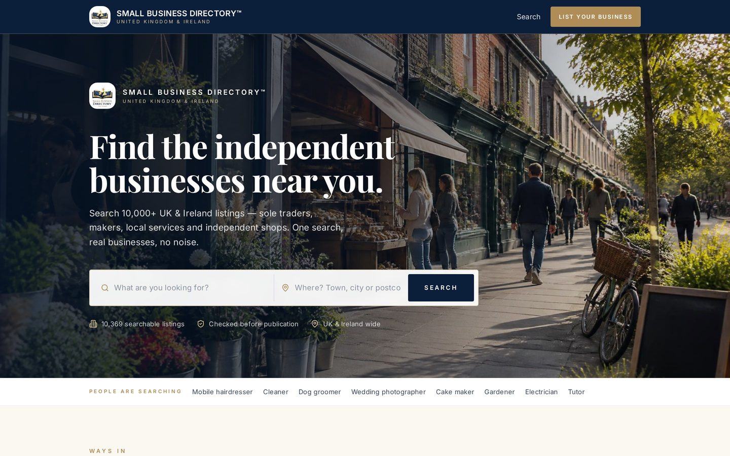 Small Business Directory™ — homepage