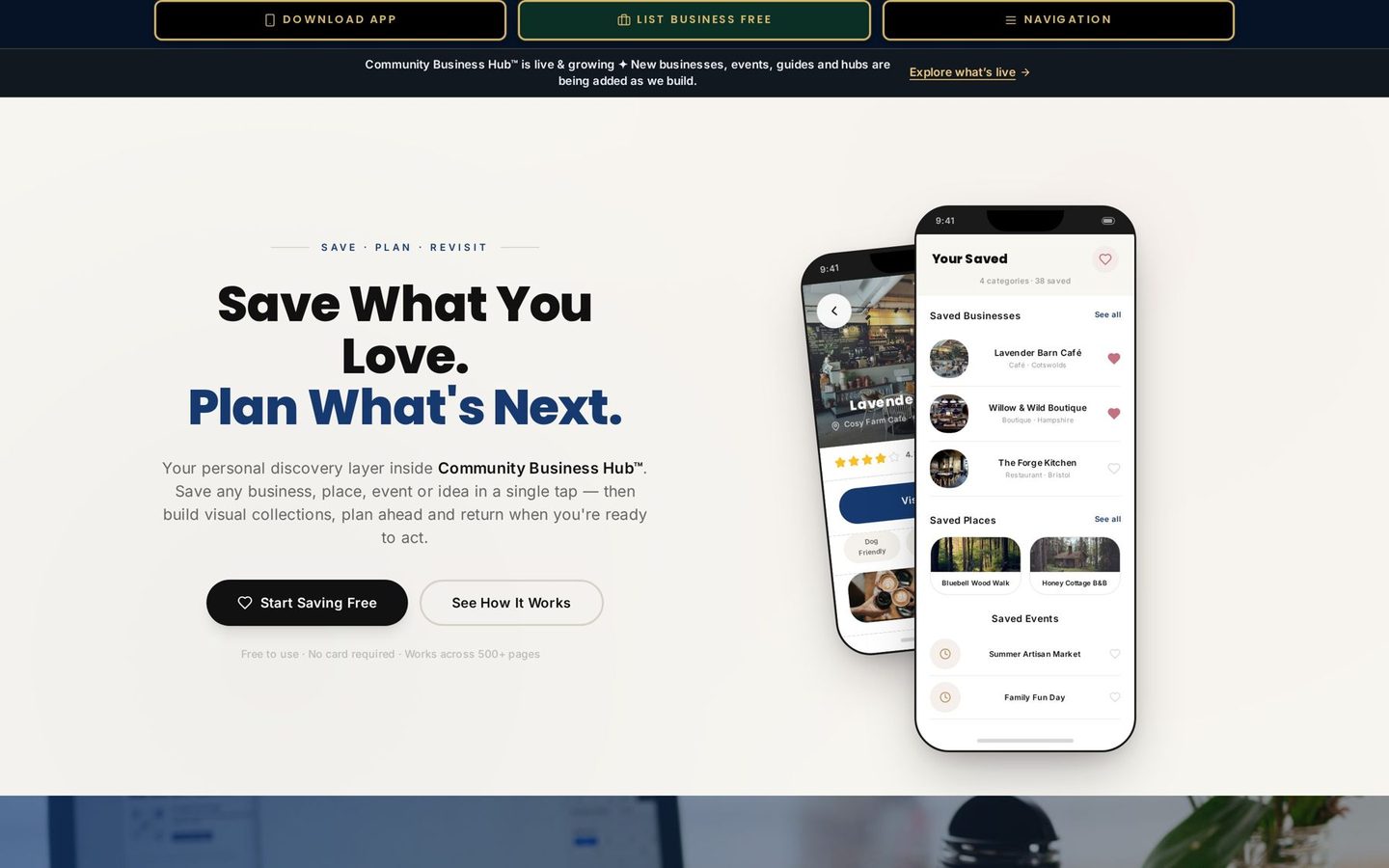 SaveItHub™ — homepage