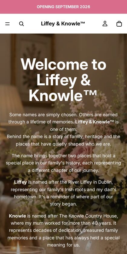 Liffey & Knowle™ — mobile view