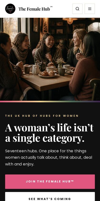 The Female Hub™ — mobile view